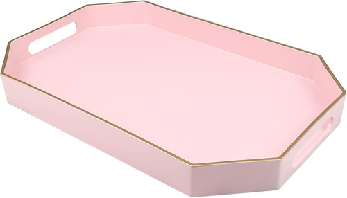 Vassoio decorativo rosa con - vassoio,