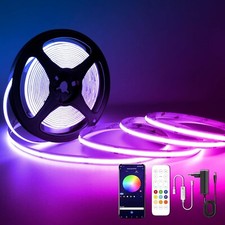 Striscia LED COB RGB 5M 12V con Telecomando | App | Sincronizzazione Musica