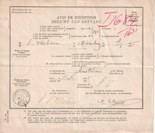 Paesi Bassi 1895 Avis de Reception modulo ' s Herenberg kleinrond