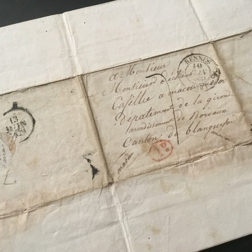 Lettera invio 1831 rennes - d'invio,