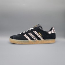 Adidas Gazelle (GS) originali nere leopardate JQ7114 NUOVE
