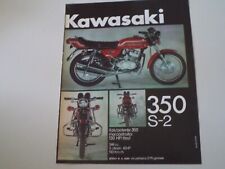 advertising Pubblicità 1971 MOTO KAWASAKI 350 S2 S-2