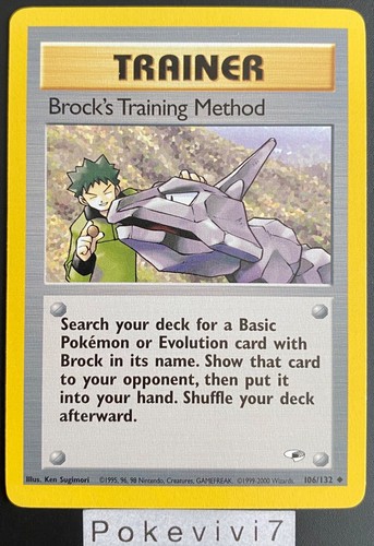 Carte pokemon brock training - carte, brock's