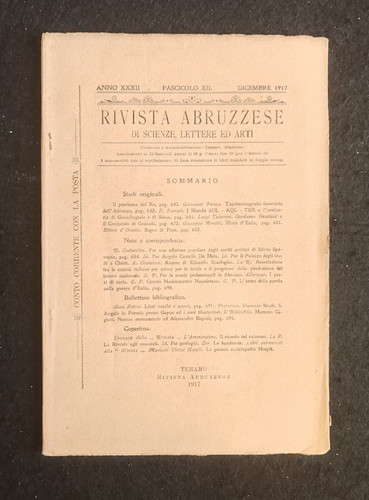 Abruzzo rivista abruzzese - -,