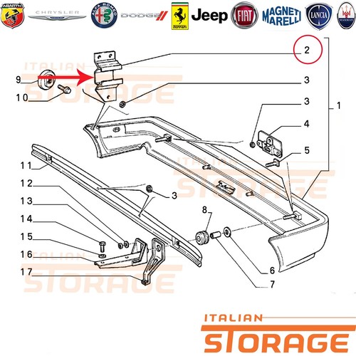 Lancia delta evoluzione staffa - delta,