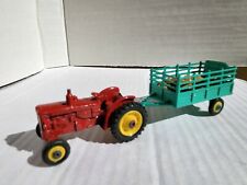 Diecast HUSKY Great Britain 1960's FARM TRACTOR WITH CATTLE FARM TRAILER n/mint 
