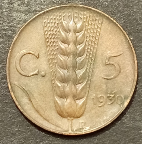 Centesimi lire spiga 1930 - 5,