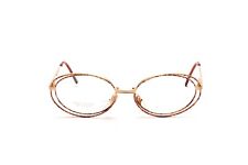 Occhiali vintage placcati oro 24 kt incognito oro marrone motivo design 53-15 mm F2