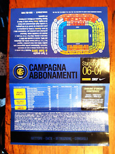 INTER - DEPLIANT CAMPAGNA ABBONAMENTI SAN SIRO MILANO 2006-2007
