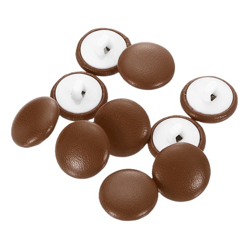 Round leather buttons - round, pu