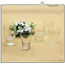 Set Di Cinque Bicchieri Misti In Vetro Da Liquore Vintage Bicchierini Antichi 