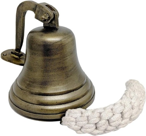 Vintage brass ship bell - 8",