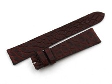 Cinturino Vero Coccodrillo Marrone Scuro Opaco18/14mm Fatto a mano Orologi Lusso