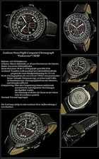 Orologio da Uomo Cronografo Gadison Stern Pilota Acciaio Inox Nero 44mm GS-550