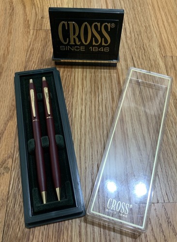 Set croce bordeaux opaco - e, oro