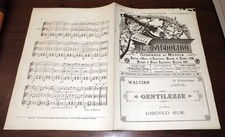 IL MANDOLINO 3 del 1899  spartito GENTILEZZE Lodovico Selmi Giornale di musica