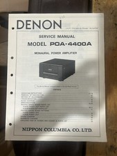 Denon POA-4400A Manuale di