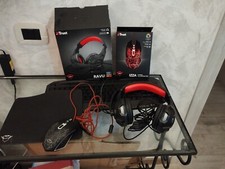 GAMING KIT TRUST 4 IN 1 GAMING MOUSE CUFFIE TAPPETINO TASTIERA RGB ILLUM.