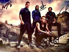Cartolina Papa Roach autentica autografata da tutta la band