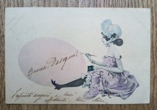 ART NOUVEAU CARTOLINA DONNA