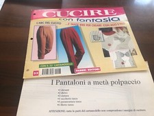 Cartamodello vintage i pantaloni a metà polpaccio  sarta cucito  filo 