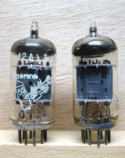 2X: Amperex ECC83 PHILIPS made MOLTO BUONO ✅ BUGLE BOY piastre a coste tubo (12AX7)