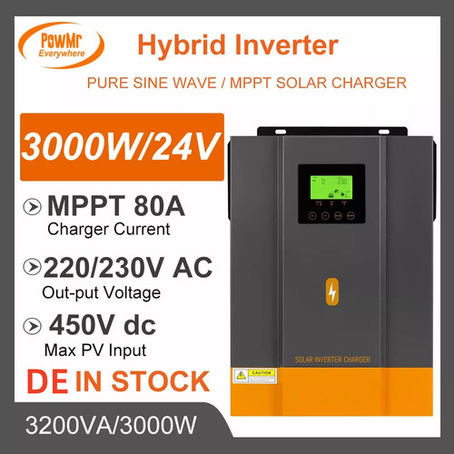 Inverter ibrido 24v 3000w off - 24v,