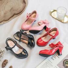 SANDALI DA DAMIGELLA D'ONORE MATRIMONIO SCARPE PELLE FESTA TACCO ALTO BAMBINA