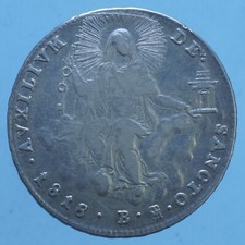 Pio vii doppio giulio - doppio, 1818/6