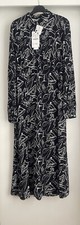 ABITO MIDI ZARA NERO ECRÙ
