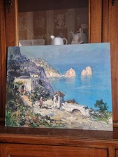 Vincenzo Aprile Scorcio Caprese  olio su tavoletta 40×50