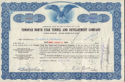 Tonopah north star tunnel - tonopah,