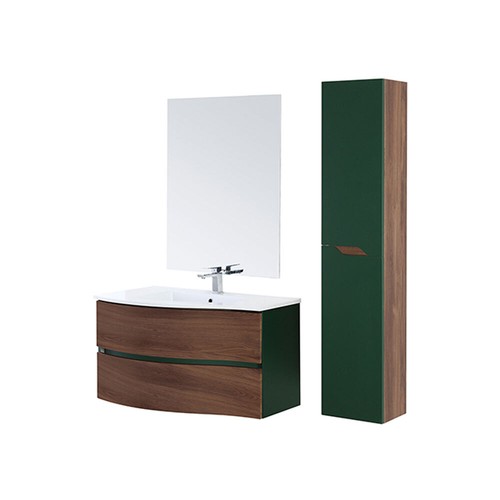Mobile bagno sospeso curvo - mobile,