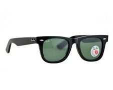Ray-Ban RB2140 Originale Wayfarer Montatura Nera Lente Verde Polarizzata 50mm Unisex