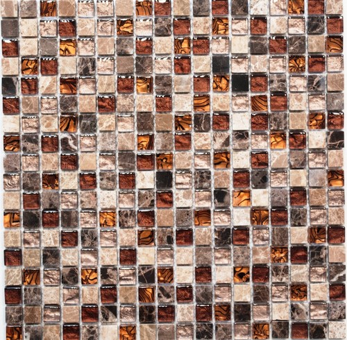 Mosaico vetro braun beige - vetro,