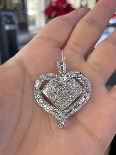 Ciondolo cuore diamante ct - cuore,