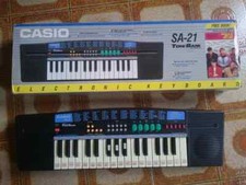 tastiera elettronica casio sa-21 pianola electronic keyboard tonebank vintage 90