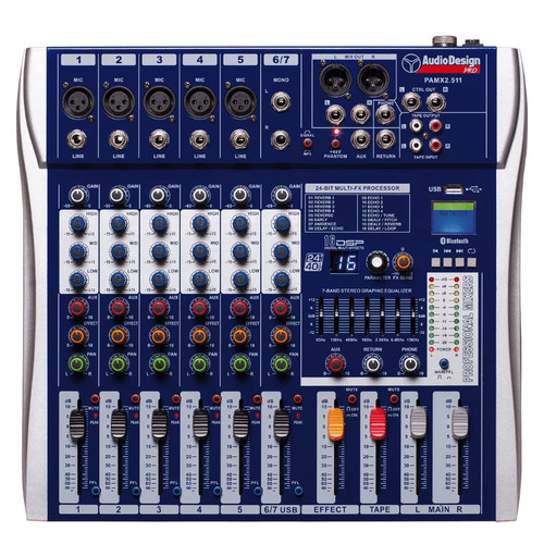 Mixer canali usb pamx2 711 - 9,