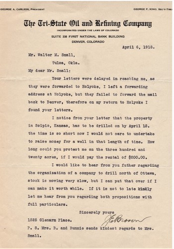 1918 lettera geologo walter - al,