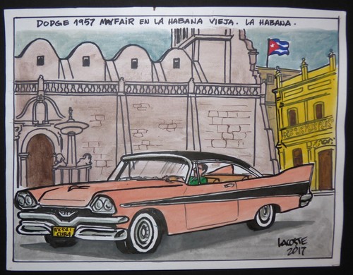 Disegno auto epoca cuba - disegno,