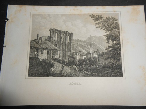 1850 graziosa incisione veduta - 1850,