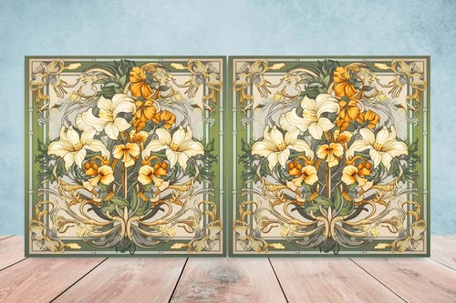 Piastrelle ceramica fiori art - piastrelle,