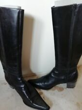 Stivali donna pelle nero nr. 38 tacco cm. 6