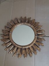 SPECCHIERA ARTIGIANALE A SOLE CORNICE IN LEGNO DORATO VINTAGE GLASS MIRROR SUN