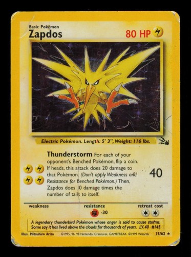 Pokemon card zapdos - pokemon,