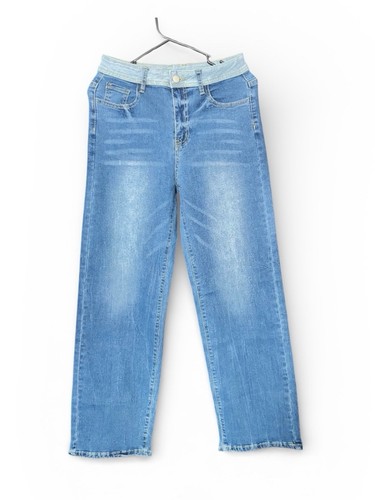 Jeans donna blu - , invecchiato