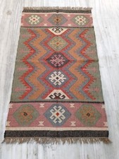Tappeto Boho Lana Kilim Juta