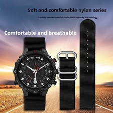 Per Timex Tide T2N739/T2N720/T2N721 Cinturino Orologio Qualità Tela Nylon Lug 16mm