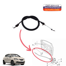 CAVO COMANDO SERRATURA MANIGLIA SPORTELLO ANTERIORE SX DX per LANCIA YPSILON 12-