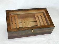 HUMIDOR SCATOLA COFANETTO VETRINA PORTASIGARI LEGNO UMIDIFICATORE J110